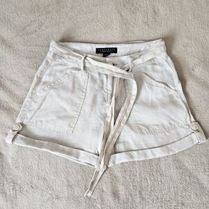 Sanctuary Women's 100% Linen Tie-Waist Shorts Beige  Size 27